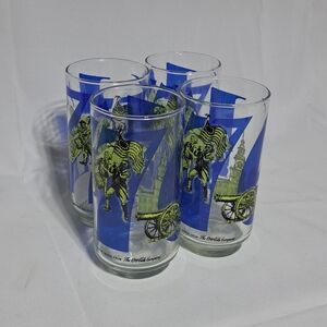 Vintage Coca Cola Glasses Bicentennial Heritage Collector Series 1776 - Set Of 4